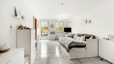 Gepflegte Gartenwohnung mit drei Zimmern und sonniger Terrasse