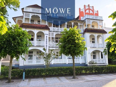 Ferienwohnung in erster Reihe mit Ostseeblick in Binz und zwei Terassen