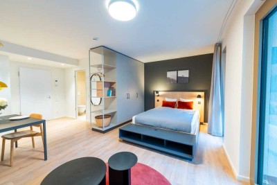 Topmodernes und vollmöbliertes Studioapartment im Neubau-Erstbezug