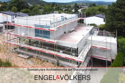 Einmalige Gelegenheit: Spektakuläre Architektenvilla im Rohbau auf Traumgrundstück!