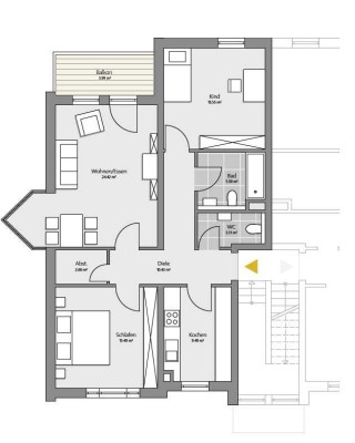 3-ZKB renovierte Wohnung mit Balkon in Rheinböllen!