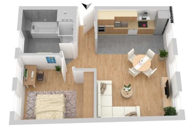 Attraktive Etagenwohnung, sehr guter Zustand, in der Altstadt von Hadamar, EBK, Bad mit Wanne