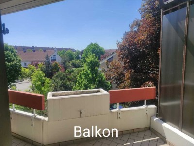 Provisionsfrei! Helle 3-Zimmer Wohnung mit Balkon und Garage in Augsburg-Haunstetten