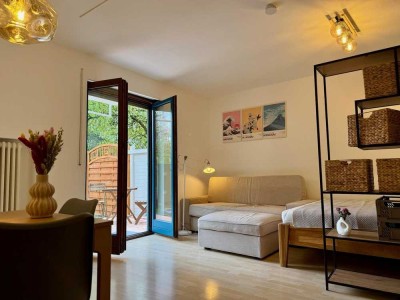 1-Zi.-Wohnung Univiertel Augsburg, Erstbezug, TG-Stellplatz, Garten, möbliert, inkl. NK & Internet