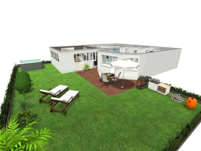 Bester Outdoor- und Wohlfühl Faktor auf der über 50m² großen Garten- und Sonnen Terrasse