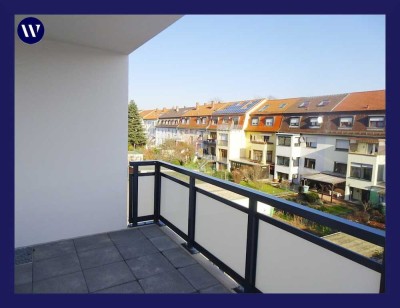 Herrliche Aussichten nicht nur vom Balkon! 3 Zimmer im Neubau!! Bad mit Wanne + Dusche + Einbauküche