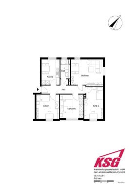 *In ruhiger Seitenstraße gelegene 4-Zimmerwohnung in Groß Berkel*