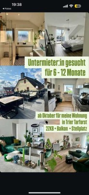 2ZKB + Balkon + Stellplatz Miete auf Zeit ab Oktober in Trier Tarforst