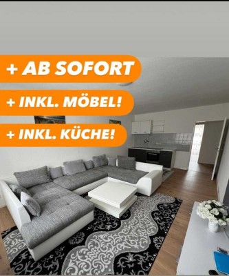 MÖBLIERTE 2 ZIMMER WOHNUNG +BALKON +KÜCHE