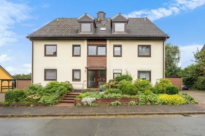 Bremen-Lesum: Schöne Maisonettewohnung mit Loggia und Außenstellplatz in guter Lage