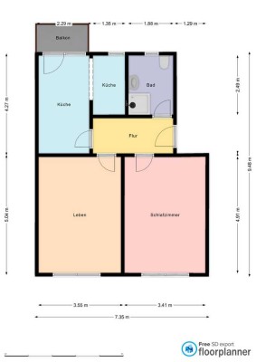 KOMPLETT SANIERTE 2-Zimmer-Wohnung im Zentrum