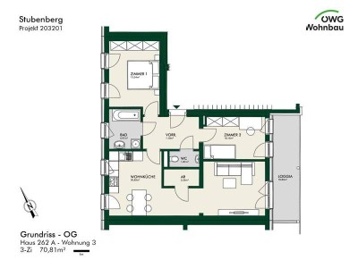 PROVISIONSFREI - ERSTBEZUG - Moderne 3-Zimmerwohnung in ruhiger Lage mit Balkon - geförderte Miete - 3 Zimmer