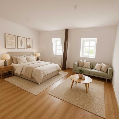 Großzügige 1-Zimmer-Wohnung frisch renoviert mit Traumblick