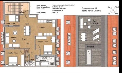 Ihre Oase in Lankwitz - über den Dächern von Berlin 94qm + 60qm Dachterrasse Erstbezug