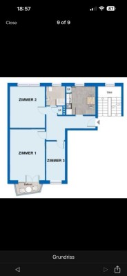 2,5-Zimmer-Wohnung mit Balkon in Rothenburgsort