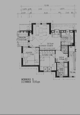Lichtdurchflutete 3 Zimmer Dachgeschosswohnung