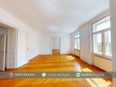 Einzigartige Erkerwohnung mit Panoramablick – 124 m² Altbauflair im 19. Bezirk