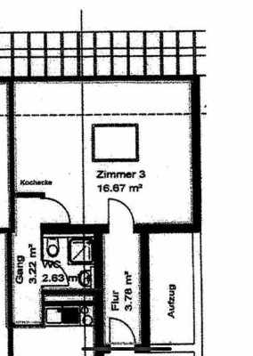 1ZKB Dachgeschoss Wohnung zu vermieten