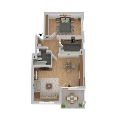 Hochwertig Renovierte 2-Zimmer EG-Wohnung