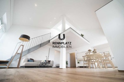 Provisionsfrei: Saniertes Luxus-Penthouse mit Dachterrasse, 54 m² Speicher und Hobbykeller. Frei!