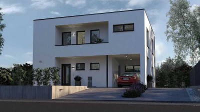 Architektur trifft Lebensqualität: Modernes Haus mit großem Grundstück