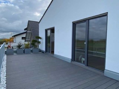 Neuw. OG-Dachterrassen-Wohn., 69,3m², Bauhausstil:  2 Zi, 1-2 Pers., sehr ruhig,