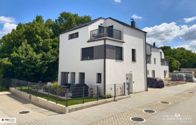 • NEU! • ZIEGELMASSIV • 12 REIHENHÄUSER • 2 PKW-STELLPLÄTZE PRO HAUS • GARTEN &amp; TERRASSE • BELAGSFERTIG • FISCHAMEND •