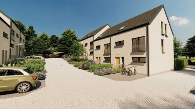 Schlüsselfertig & provisionsfreier Neubau: Reihenmittelhaus - KFW40 - in grüner und zentraler Lage