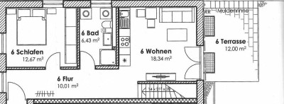Moderne 2-Zimmer-Maisonette-Wohnung mit 80 qm Wohn- und Nutzfläche