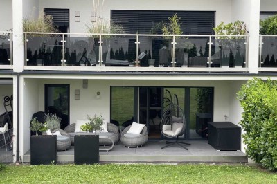 Exklusive, neuwertige 2-Zimmer-Erdgeschosswohnung mit Einbauküche und Garten in Passau
