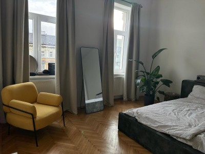 Große, helle 2-Zi.-Wohnung - vollmöbliert &amp; ausgestattet, 84m im 7./15. Bezirk.