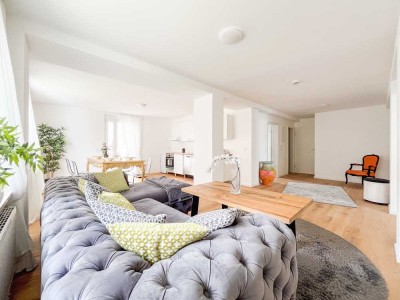 Moderne und lichtdurchflutete 3-Zimmer-Wohnung mit sonnigem Garten in zentraler Lage von Fellbach!