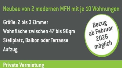 Neubau von 2 modernen Mehrfamilienhäusern mit Blick ins Grüne