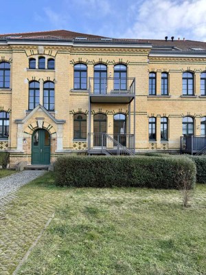 Stilvolle 3-Raum-EG-Wohnung mit gehobener Innenausstattung mit Balkon und Einbauküche in Gohlis