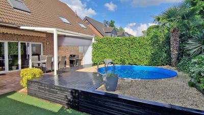 Ihr Rückzugsort mit Komfort – Stilvolle Doppelhaushälfte mit Pool & Sauna in Rheinberg-Budberg!