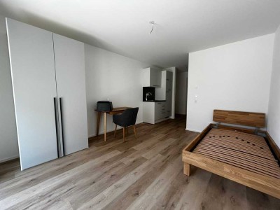 Exklusive Neubau 1-Zimmer-Terrassenwohnung - möbliert