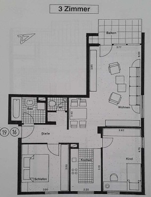Exklusive 3-Raum-Wohnung in Stuttgart-Möhringen