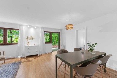 Terrassenwohnung am Isarufer – grün & citynah / Riverside terrace – green & central living