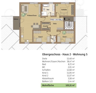 Erstbezug bei Straubing (Aiterhofen): 5,5 Zimmer Wohnung, EBK, Badewanne, Balkon, Stellplätze