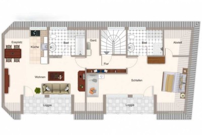 Ab auf die Insel - 70m² Ferienwohnung auf Wangerooge - mit zwei Bädern und zwei Süd-Loggien!
