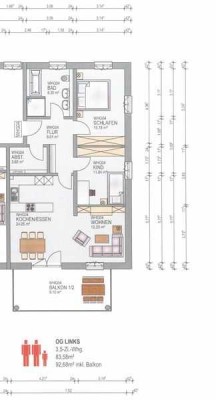 Moderne 3-Zimmer-Wohnung mit Balkon im 2. OG in Ampfing