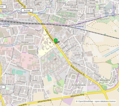 1,5 Zimmer Appartement mit Einbauküche, Kellerabteil und Stellplatz in Straubing, nähe Landratsamt