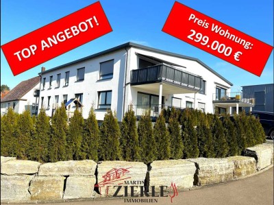 TOP Preis! Fast neu! 3,5 Zi.- Wohnung, neuwertig, KFW 70, FBH, sehr großer Balkon und Gartennutzung!