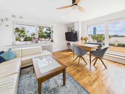 Exklusives Penthouse mit 3 Zimmern und Balkon in München-Moosach