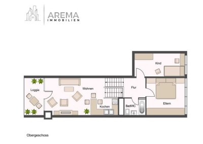 Charmante 3-Zimmer-Splitlevel-Wohnung mit Loggia und Garagenstellplatz