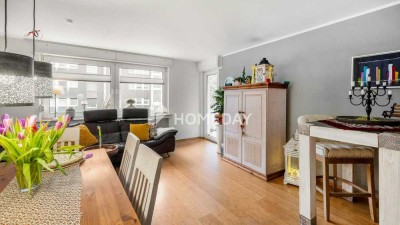 Helle Dreizimmerwohnung mit Loggia und modernen Annehmlichkeiten