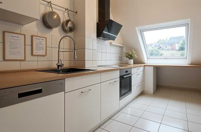 MANNELLA *Exklusive 3-Zimmer-Maisonettewohnung in ruhiger Zentrumslage. Balkon & Einbauküche, Stellp