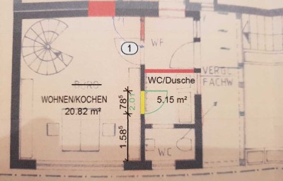600 € - 52 m² - 2 Raum Wohnung
