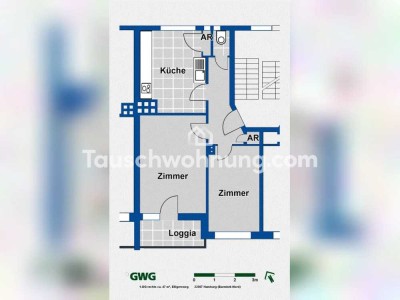 Tauschwohnung: Günstige 2-Zimmer Wohnung in Barmbek-Nord gegen größer