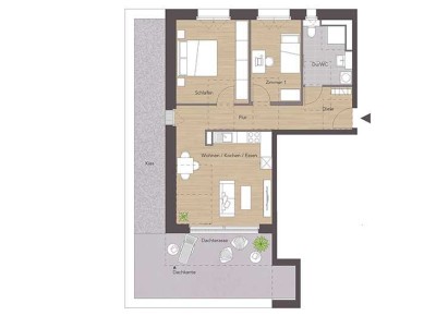 Barrierefreie 3-Zi-Penthousewohnung mit Dachterrasse - WE613